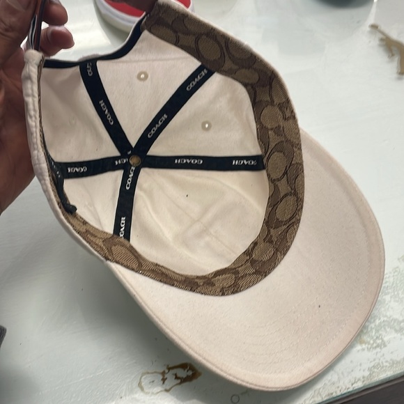 Unisex Adult COACH REXY PATCH BASEBALL HAT: USED M/L CQ753 Dinosaur White - Picture 9 of 13